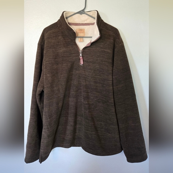 Telluride | Brown Sherpa Lined 1/4 Zip Jacket Size Large - Picture 2 of 8